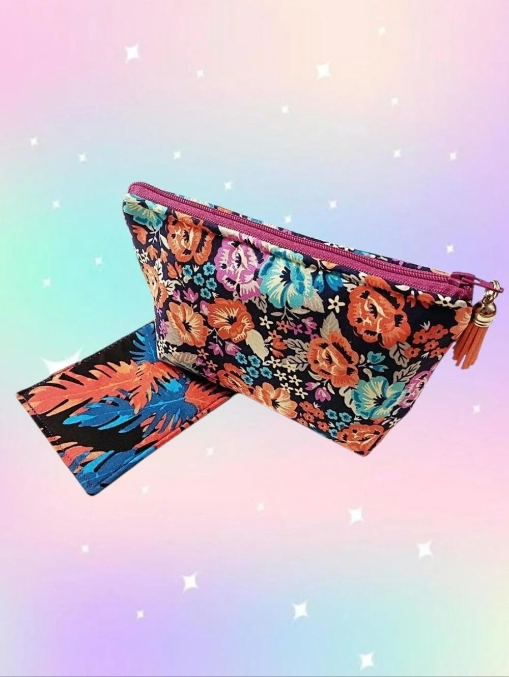 Floral Essential Oil Bag - Makeup Bag